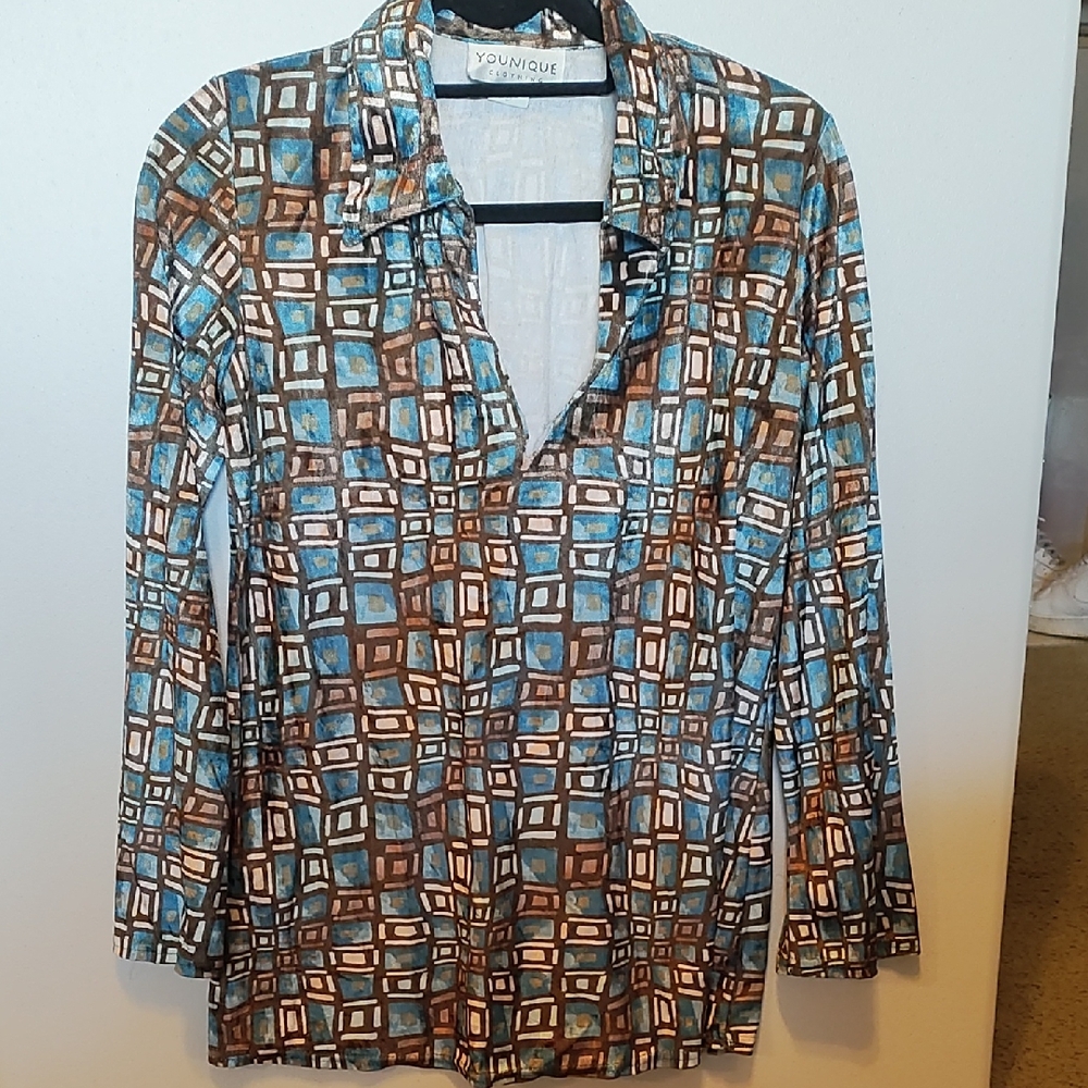 Younique Multicolor Geometric Pattern Shirt